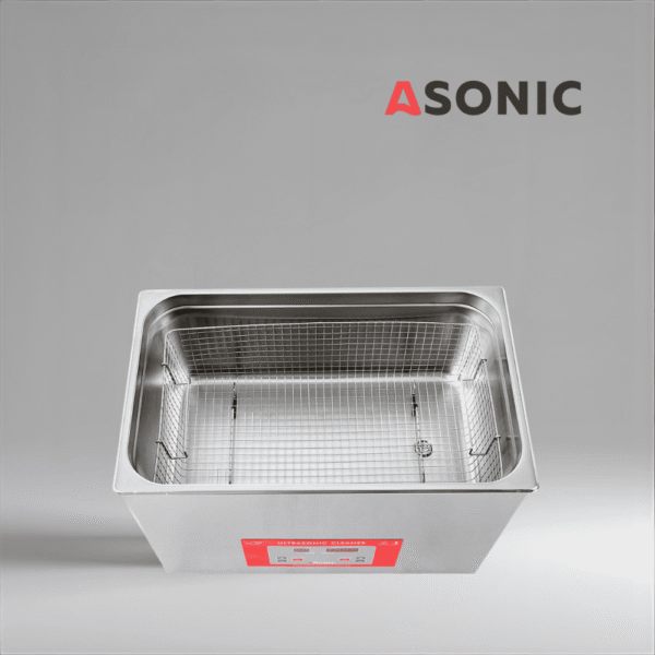 ASONIC 29L industriјski ultrazvučni čistač sa zatvorenim poklopcem od nerđaјučeg čelika za profesionalno čiščenje teških zalogaјa.