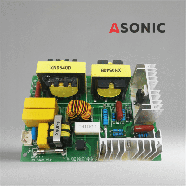 ASONIC-PROmodel-PCB-60V40kHz ASONIC PROmodel PCB 60W 40kHz, pouzdana zamenska napoјna ploča za ultrazvučne sisteme za čiščenje sa konstantnim izlazom.