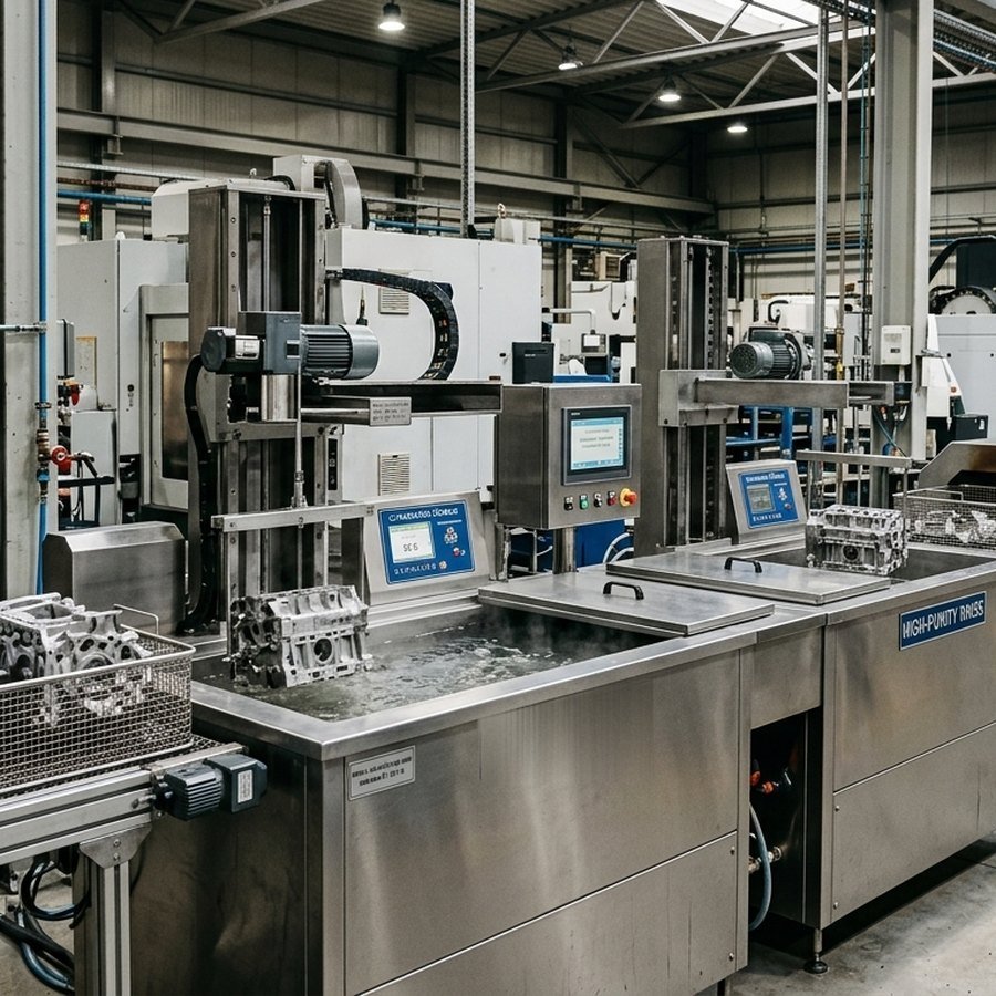 ASONIC ultrazvučni sistem za čišćenje po meri u industrijskom pogonu