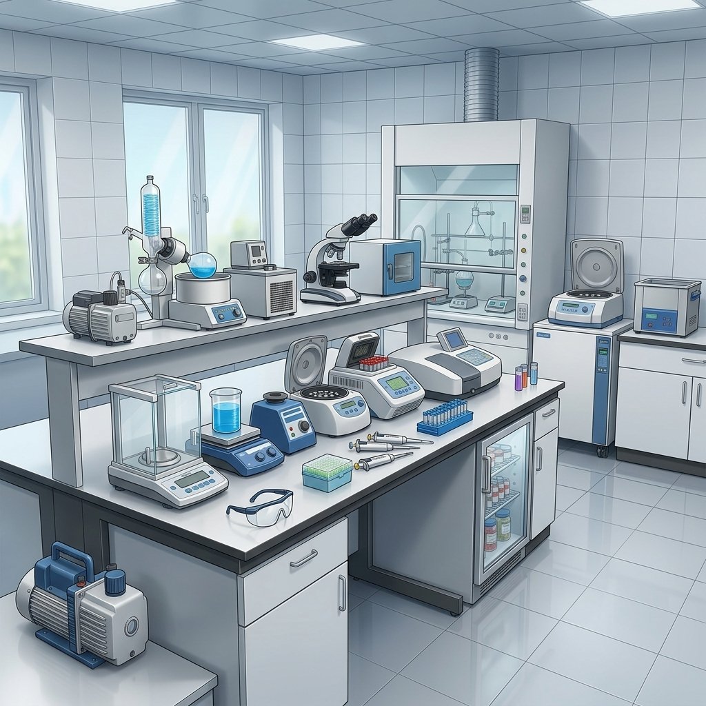 Laboratorija sa opremom i ultrazvučnom kadom
